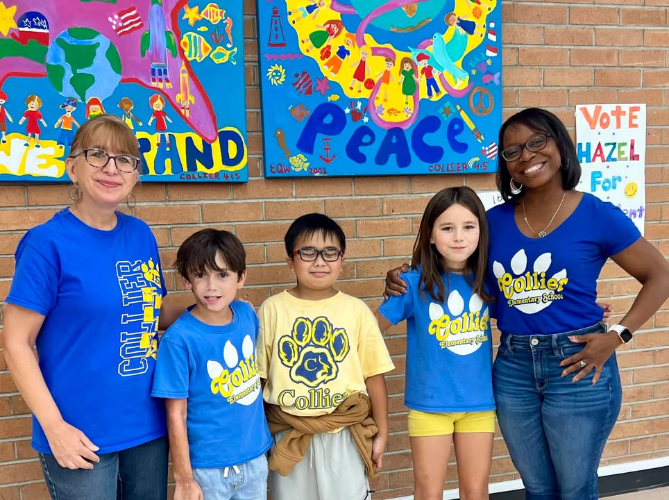 Students and Staff in Collier Shirts